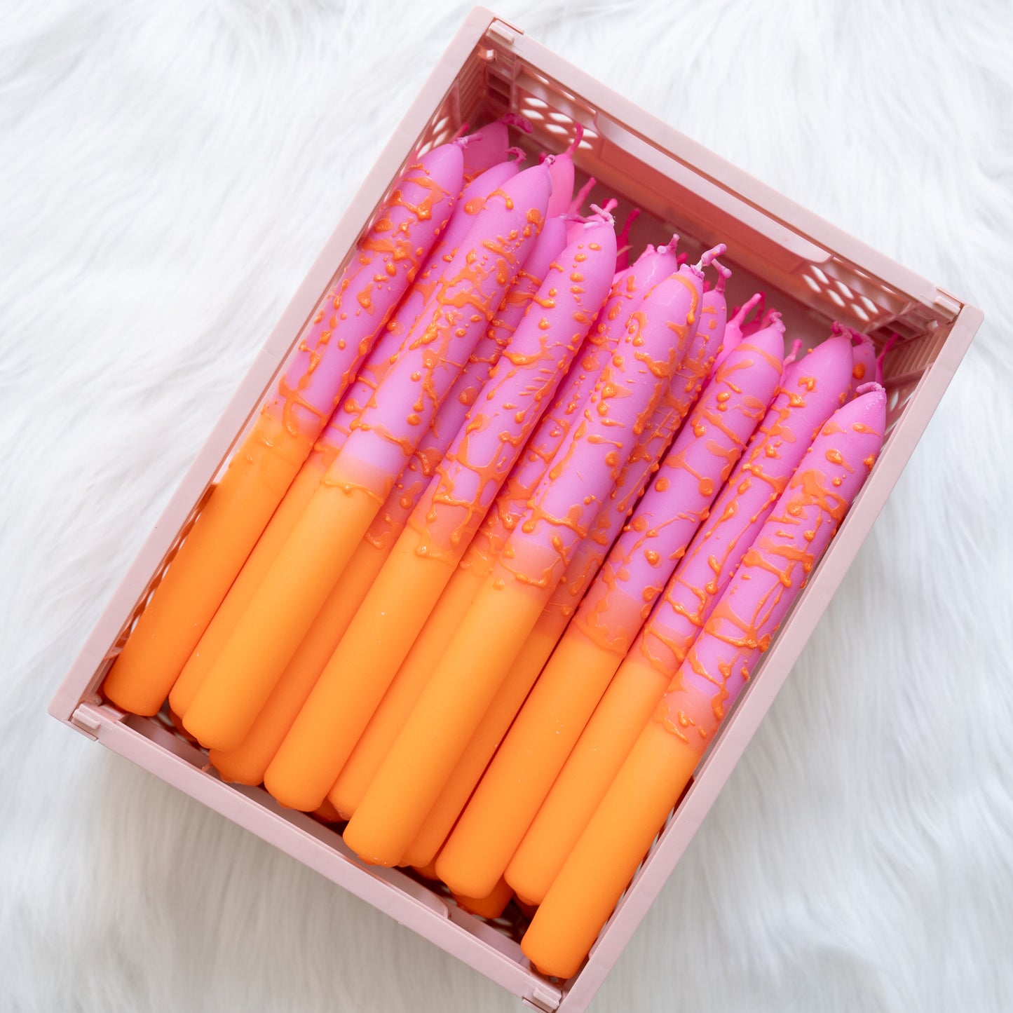 DIP DYE candle - Orange sprinkle
